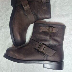 Leather Buckle Boots